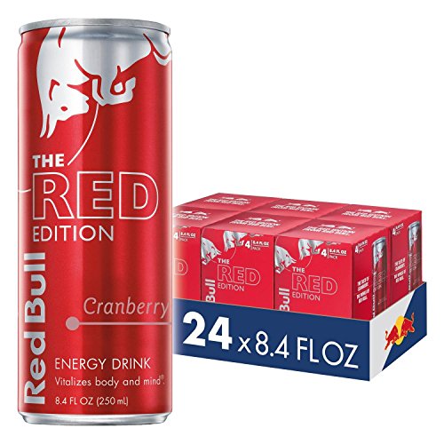 Red Bull Energy Drink, Red Edition, 8.4 fl oz (24 Pack), Cranberry