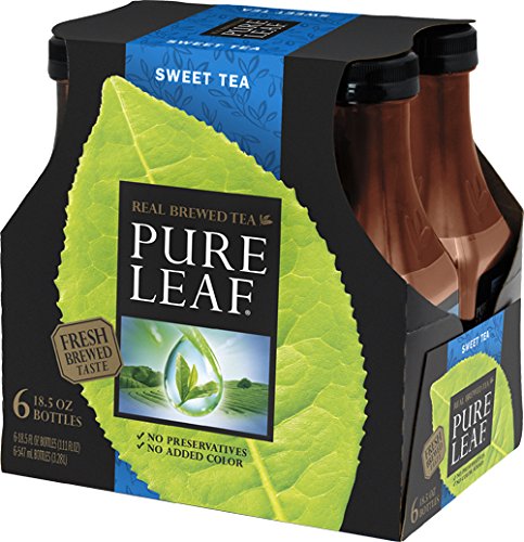 Pure Leaf Iced Tea, Sweet Tea, Black Tea, 18.5 oz (Pack of 6)