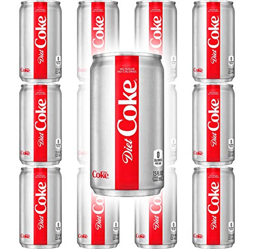 Diet Coke, 7.5 oz Mini Cans (Pack of 12, Total of 90 Fl Oz)