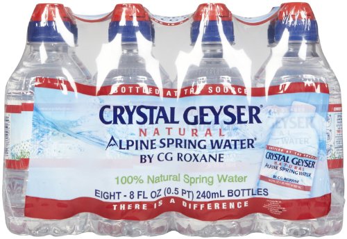 Crystal Geyser Bottled Water w Sport top Kid Pack - 8 oz - 32 ct