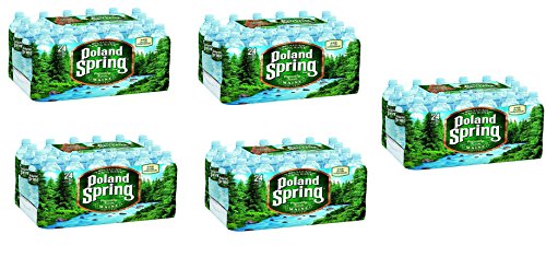 POLAND SPRING 100 Percent muEmAe Natural Spring Water, 16.9-ounce plastic bottles, 24 Pack (5 Units)