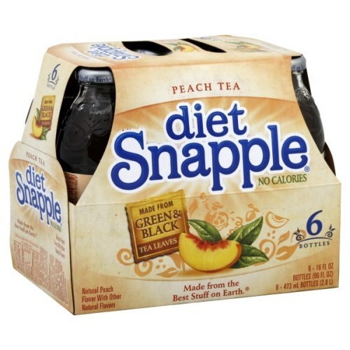 Snapple Tea 6 -16 Fl Oz, (Pack of 2) (Diet Peach)