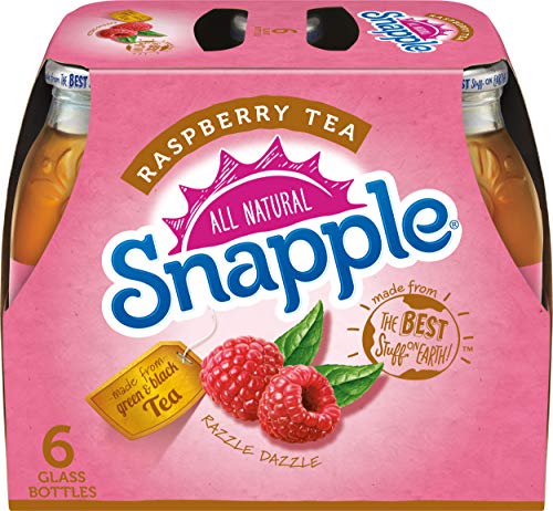 Snapple Raspberry Tea, 16 fl oz glass bottles, 6 count
