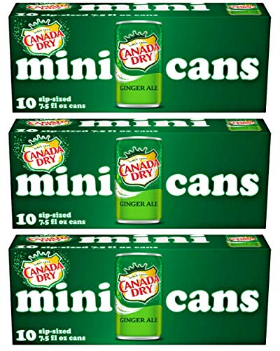 Canada Dry Ginger Ale - 10pk7.5 fl oz Mini Cans, total 30 cans