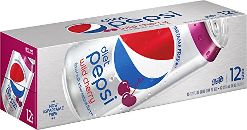 Pepsi Diet Wild Cherry Soda, 12 Ounce (12 Cans) Diet Wild Cherry 12 Fl Oz (Pack of 12)