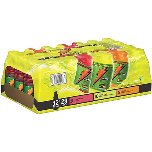 Gatorade All Stars-(Eight Lemon Lime, Eight Fruit Punch, Eight Orange) Variety Pack! 2412 Oz
