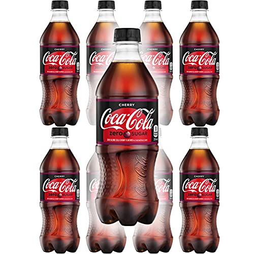 Coke Zero Cherry Flavor, 20 Oz Bottle (Pack of 8, Total of 160 Fl Oz)