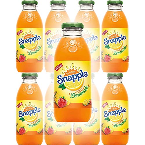 Snapple Strawberry Pineapple Lemonade, All Natural, 16 Fl Oz (Pack of 8, Total of 128 Fl Oz)