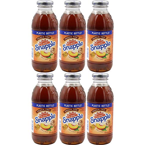 Snapple Peach Tea, All Natural, 16oz Bottle (Pack of 6, Total of 96 Fl Oz)