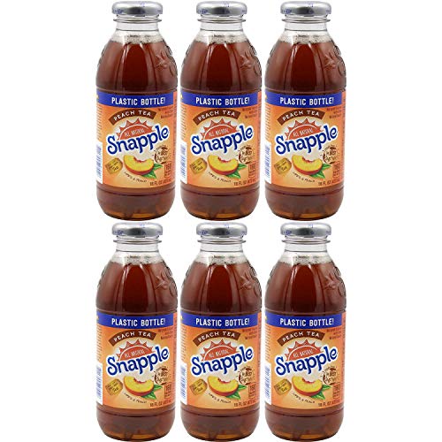 Snapple Peach Tea, All Natural, 16oz Bottle (Pack of 6, Total of 96 Fl Oz)