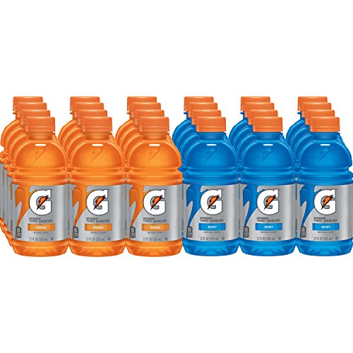 Gatorade Thirst Quencher, Orange and Berry Variety Pack, 12 Fl Oz (Pack of 24)