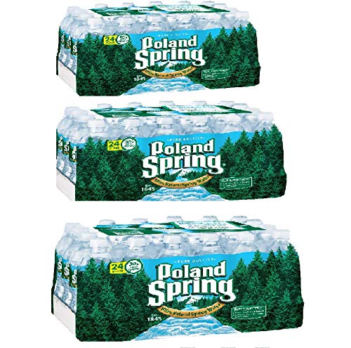 Poland Springs Bottled Water 16.9oz Bottles - Pack of 24 (3 PACK)