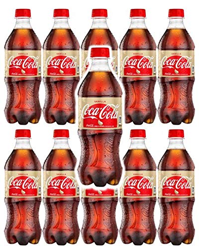 Coca-Cola Vanilla 20 oz Soda Bottles (Pack of 12, Total of 240 FL OZ)