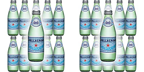 San Pellegrino Sparkling Natural Mineral Water, 8.45oz Glass Bottle (Pack of 10) Pack of 2