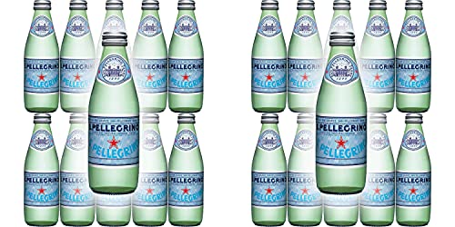 San Pellegrino Sparkling Natural Mineral Water, 8.45oz Glass Bottle (Pack of 10) Pack of 2