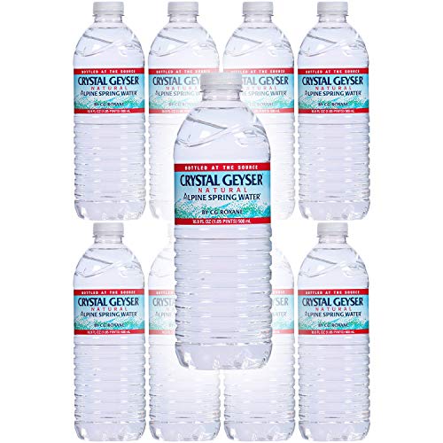 Crystal Geyser Water, Purified Water, 16.9 Fl Oz (Pack of 8, Total of 135.2 Fl Oz)