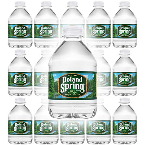 Poland Spring 100% Natural Spring Water, 8oz Bottle (Pack of 15, Total of 120 Fl Oz)