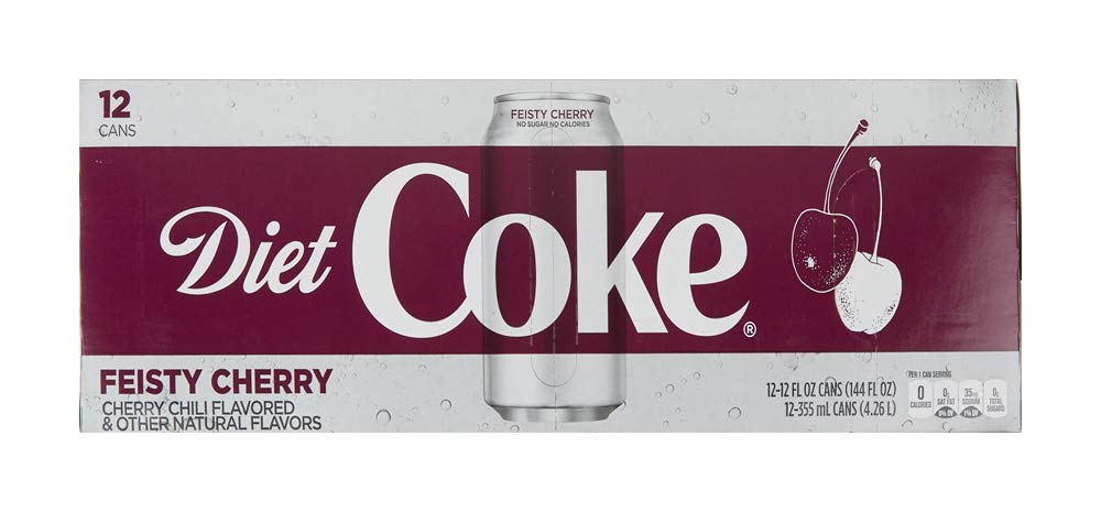 Diet Coke Soda, Feisty Cherry, 12 Fl Oz, pack of 12 Diet Cherry 12 Fl Oz (Pack of 12)