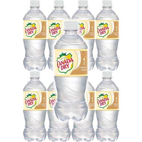 Canada Dry Vanilla Cream Soda, 20oz Can (Pack of 8, Total of 160 Oz)