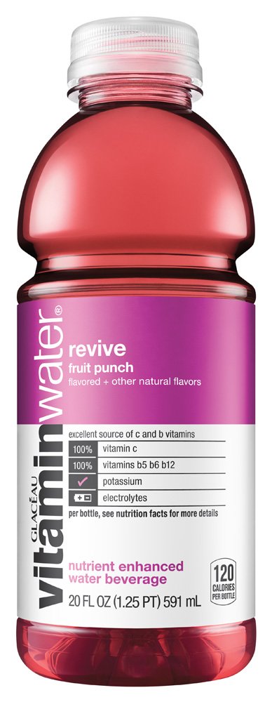 Glaceau Vitamin Water, Revive Fruit Punch, 20-Ounce Bottles (Pack of 24) Revive 20 Fl Oz (Pack of 24)