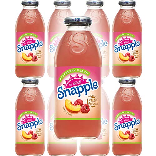 Snapple Raspberry Peach, All Natural, 16 fl oz (Pack of 8, Total of 128 fl oz)