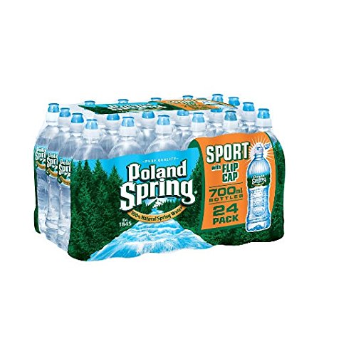 Poland Spring 100% Natural Spring Water, Sports Bottles 24 FL OZ 24 Fl Oz (Pack of 24)