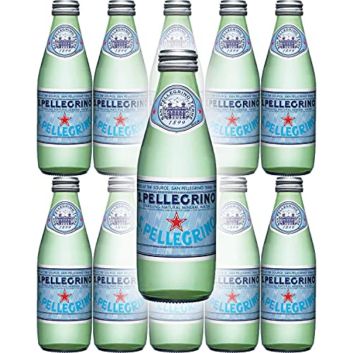 San Pellegrino Sparkling Natural Mineral Water, 8.45oz Glass Bottle (Pack of 10) Pack of 10
