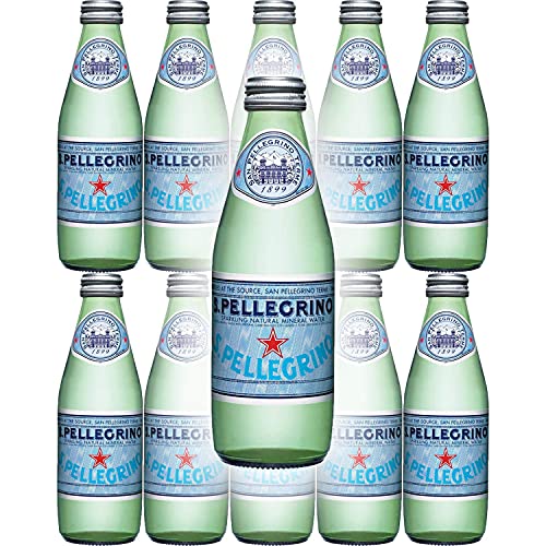 San Pellegrino Sparkling Natural Mineral Water, 8.45oz Glass Bottle (Pack of 10) Pack of 10