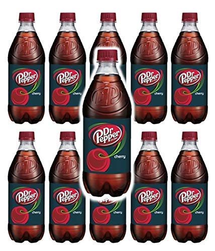 Doctor Pepper Cherry 20 oz Soda Bottles (Pack of 12, Total of 240 FL OZ) Doctor pepper 20 Fl Oz (Pack of 12)