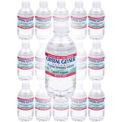 Crystal Geyser Water, Purified Water, 8 Fl Oz (Pack of 15, Total of 120 Fl Oz)