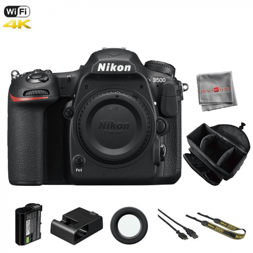 Nikon D500 DSLR Camera + AFS 18-140mm VR + Slave Flash + 9pc Filter Kit + 96GB NIKD500KKD02