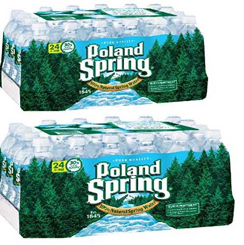 Poland Springs Bottled Water 16.9oz Bottles - Pack of 24 (2 PACK)