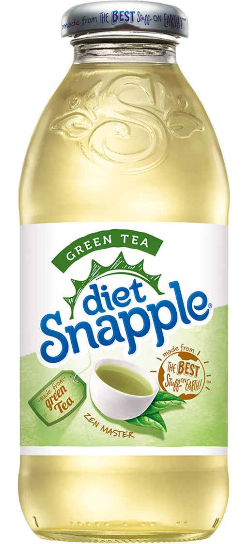 Diet Snapple Green Tea, 16 fl oz (24 Plastic Bottles) 16 Fl Oz (Pack of 24)