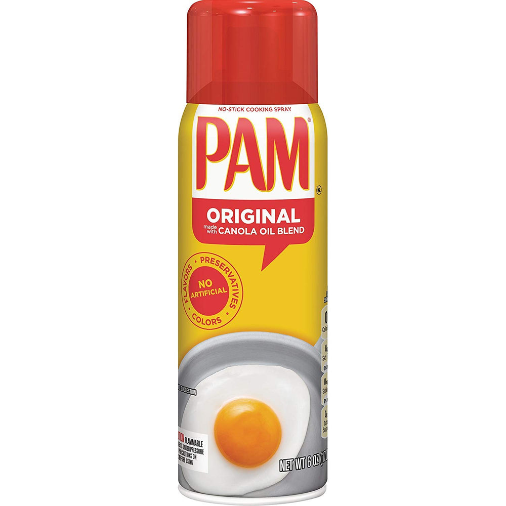 PAM No-Stick Cooking Spray Original, 6 Oz (2 Pack)