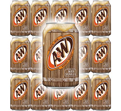 A&W Root Beer, 12 Fl Oz Can, (Pack of 15, Total of 180 Fl Oz)-SET OF 4