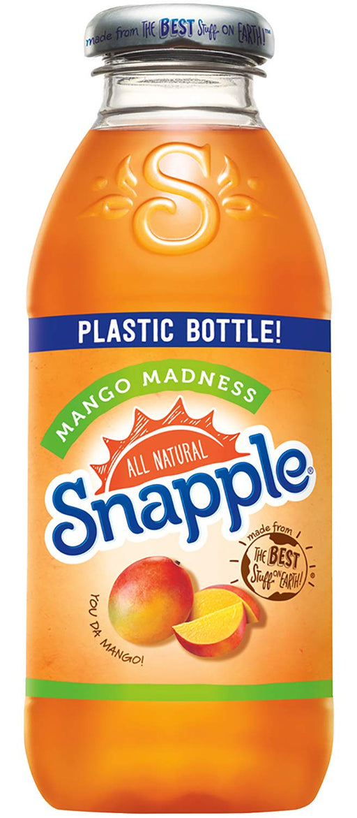 Snapple - Mango Madness - 16 fl oz (12 Plastic Bottles) Mango Madness 16 Fl Oz (Pack of 12)