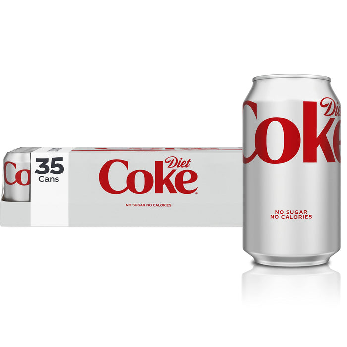 Diet Coke Soda Soft Drink, 12 fl oz, 35 Pack Caffeine Free Diet Coke 12 Ounce (Pack of 35)