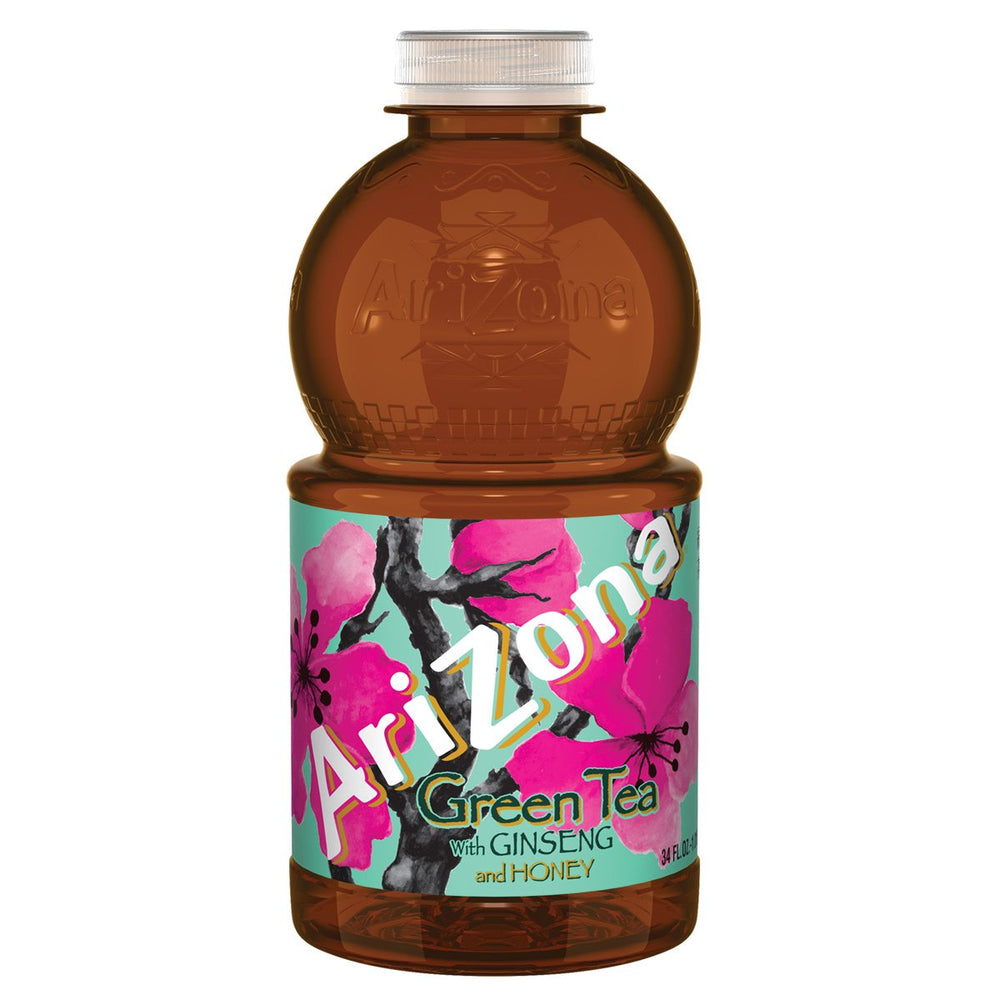 AriZona Green Tea with Ginseng and Honey, 34 Ounce (Pack of 12) Green Tea with Ginseng and Honey 34 Ounce (Pack of 12)