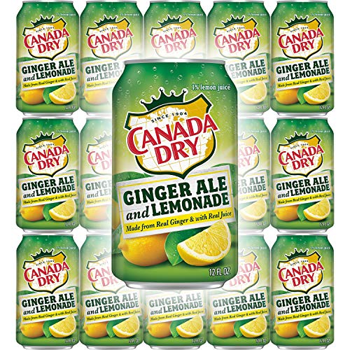 Canada Dry Ginger Ale & Lemonade, Made from Real Ginger & with Real Juice, 12oz Can (Pack of 15, Total of 180 Oz)