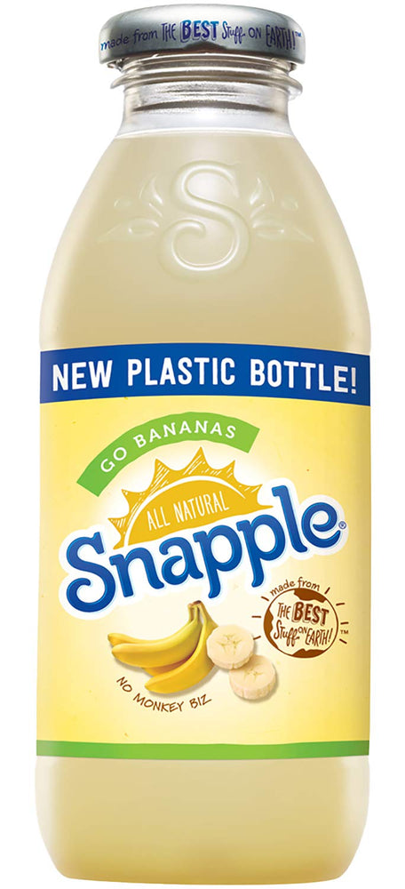 Snapple - 16 oz (9 Plastic Bottles) (Go Bananas, 9 Bottles) Go Bananas 16 Fl Oz (Pack of 9)