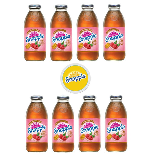 Snapple Iced Tea, 16oz Bottle (Pack of 8, Total of 128 Fl Oz) sticker included (8 Raspberry Tea)