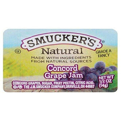 Smucker's Natural Concord Grape Jam, 0.5 Ounce (Pack of 200)