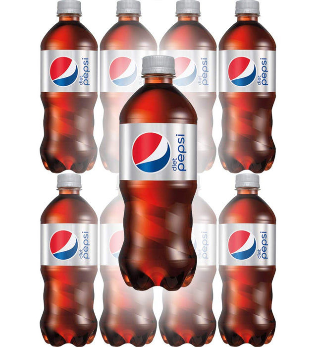 Diet Pepsi Soda, 20oz Bottle (Pack of 8, Total of 160 Fl Oz) diet pepsi soda 20 Fl Oz (Pack of 8)