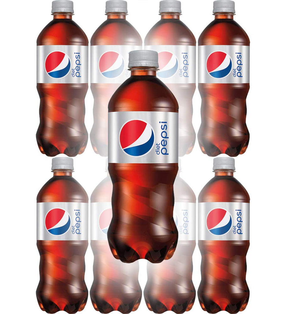 Diet Pepsi Soda, 20oz Bottle (Pack of 8, Total of 160 Fl Oz) diet pepsi soda 20 Fl Oz (Pack of 8)