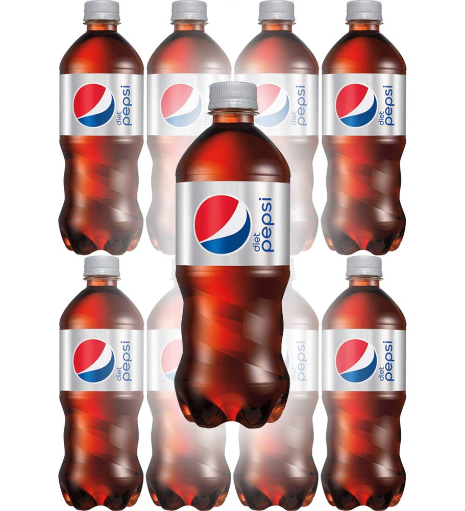 Diet Pepsi Soda, 20oz Bottle (Pack of 8, Total of 160 Fl Oz) diet pepsi soda 20 Fl Oz (Pack of 8)