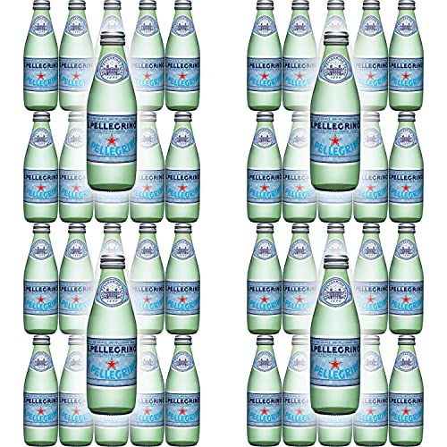 San Pellegrino Sparkling Natural Mineral Water, 8.45oz Glass Bottle (Pack of 10) Pack of 4