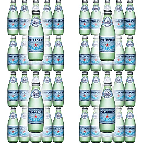 San Pellegrino Sparkling Natural Mineral Water, 8.45oz Glass Bottle (Pack of 10) Pack of 4