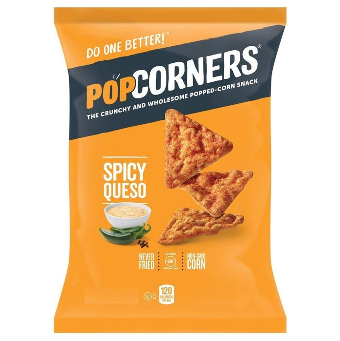 PopCorners Crunchy Popped-Corn Snack Spicy Queso 5 Oz. (Pack of 2)
