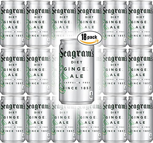 Seagram's Diet Ginger Ale, 7.5 Fl Oz Mini Can (Pack of 18, Total of 135 Oz)