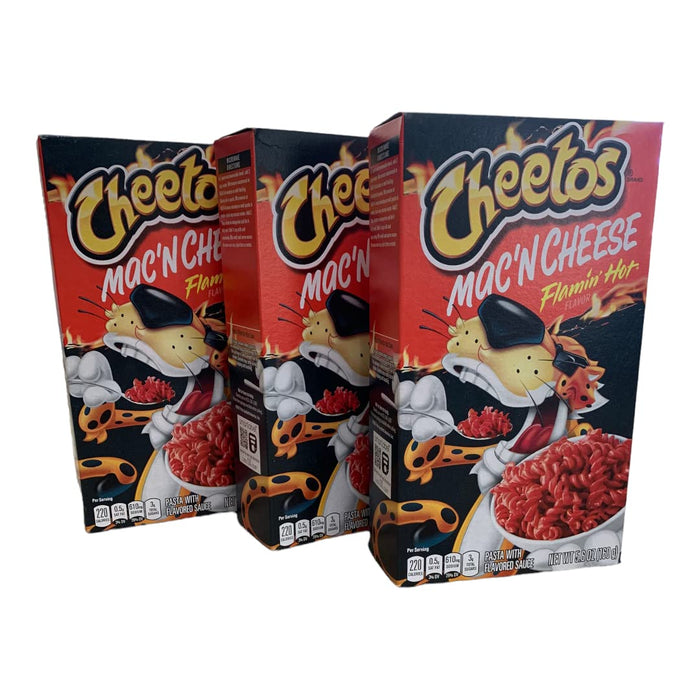 Cheetos Macan Cheese Flamin Hot flavor (5.9 Oz box) Pack of 3 5.9 Ounce (Pack of 3)